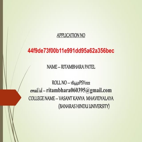 Educational Counseling  Psychology  Ritambhara patel