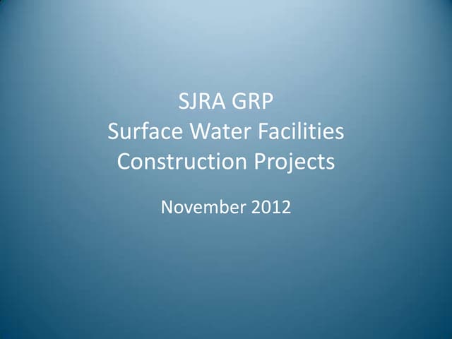 Surface Water Facilities constructi...