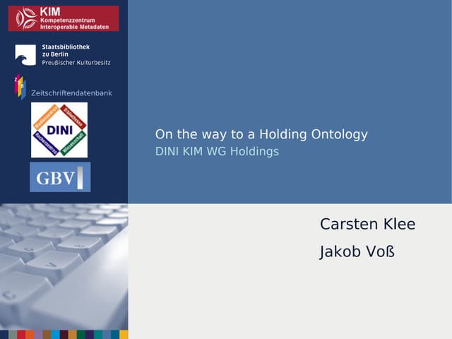 On the Way to a Holding Ontology