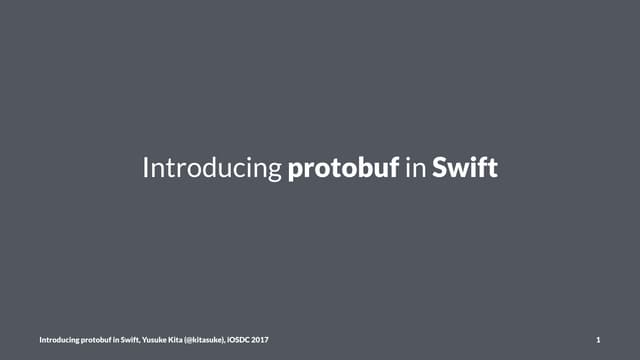 Introducing protobuf in Swift