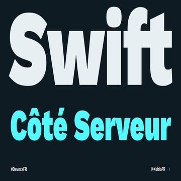 Devoxx 17 - Swift server-side