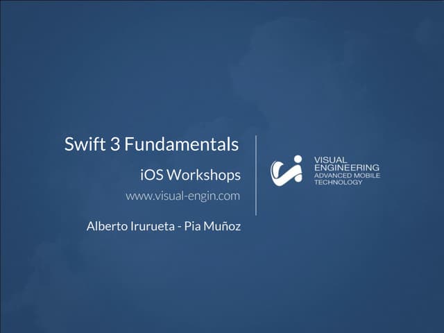 Workhop iOS 1: Fundamentos de Swift