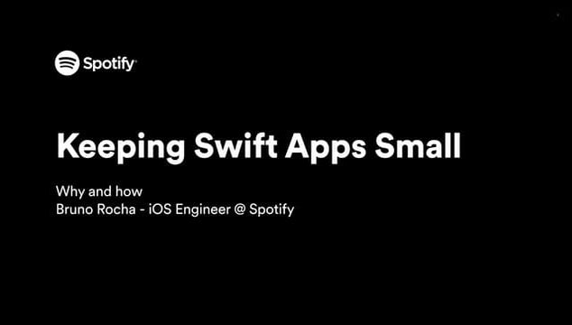 Keeping Swift Apps Small