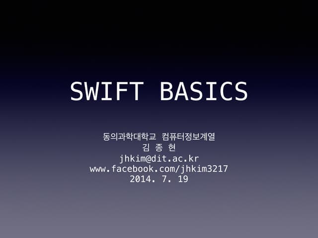 Swift Basics