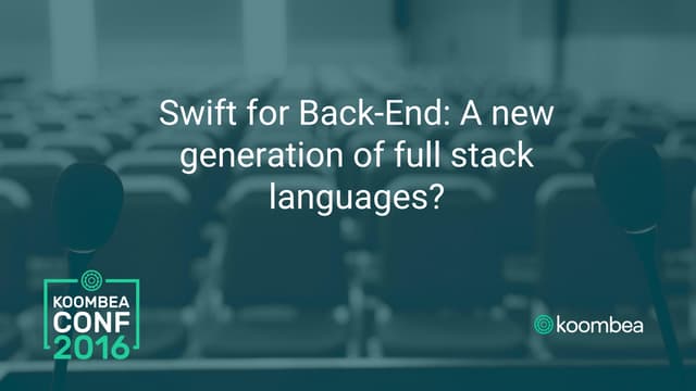 Swift for back end: A new generation of full stack languages?