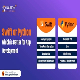 Swift or Python: Which is Better for App Development? | PPT