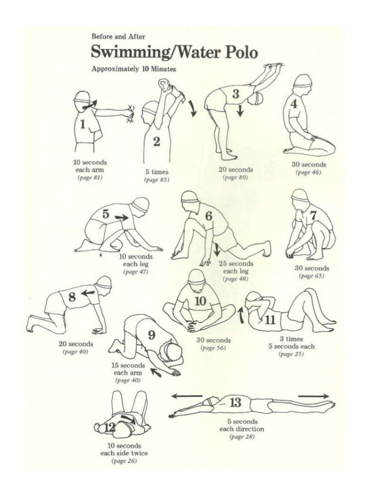 swim pre & post run stretch