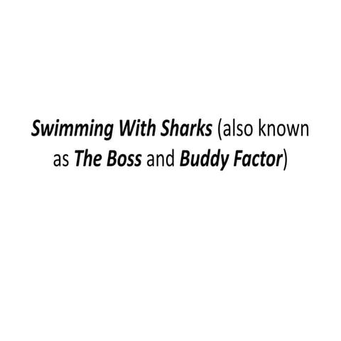 Swimming with sharks ppt