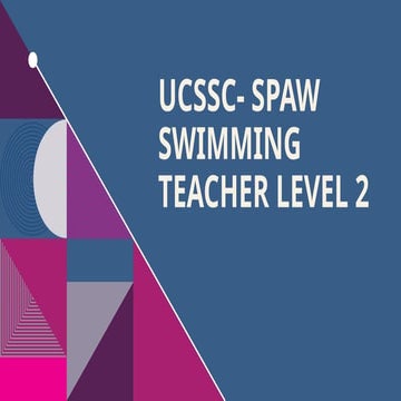 Swim Teacher, Level 2, to the UCSSC and WAFSU.org audience