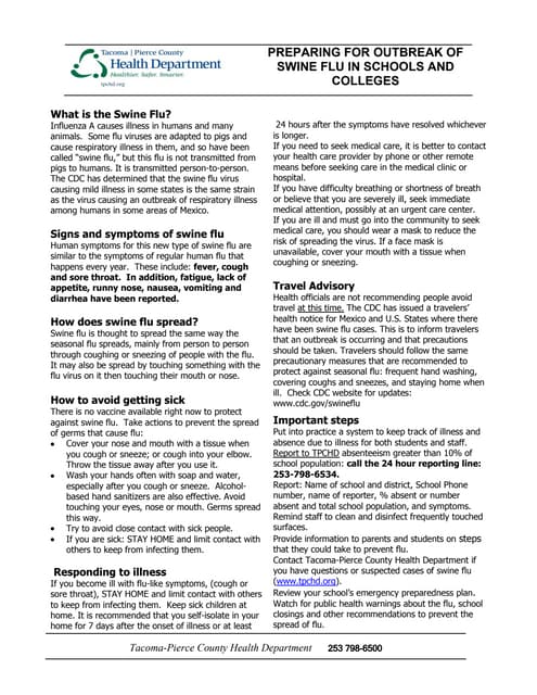 Swine Flu Fact Sheet