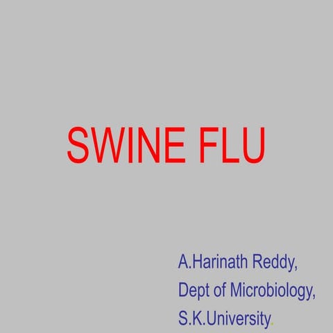 SWINE FLU virus and its origin influenza