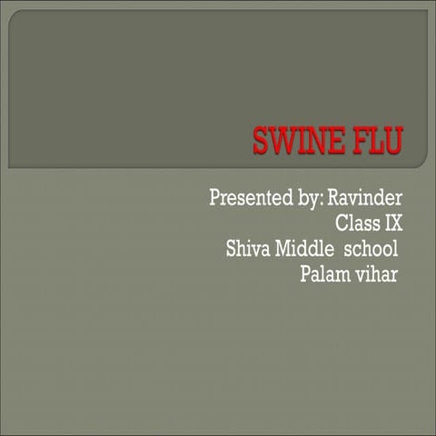 Swine Flu Ppt Ravinder Final1