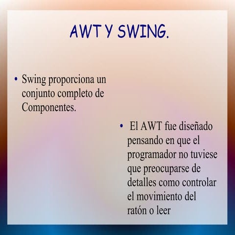 Diferencias swing y awt | ODP