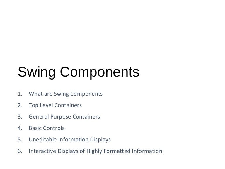 Swing components & MVC Architecture