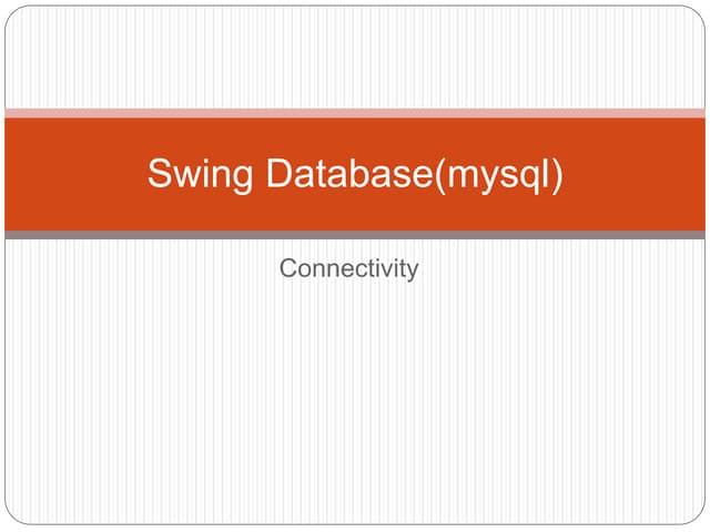 Swing database(mysql)