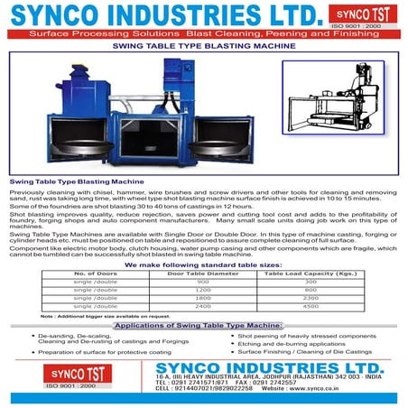 Vacuum Blasting Machine | PDF