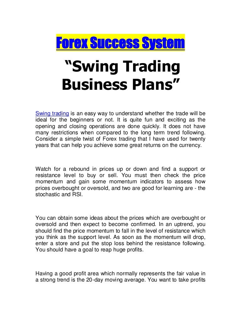 Swing trading business plans Swing trading business plans