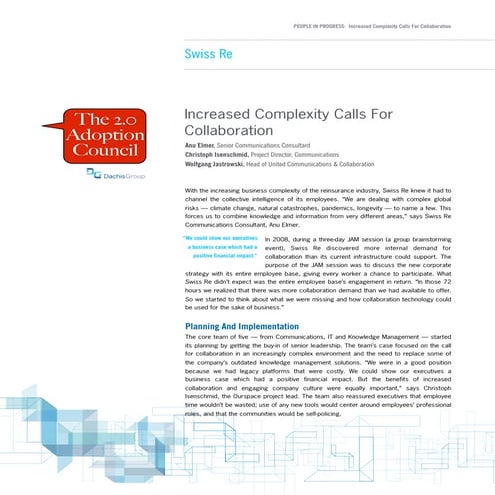 Swiss Re: People in Progress