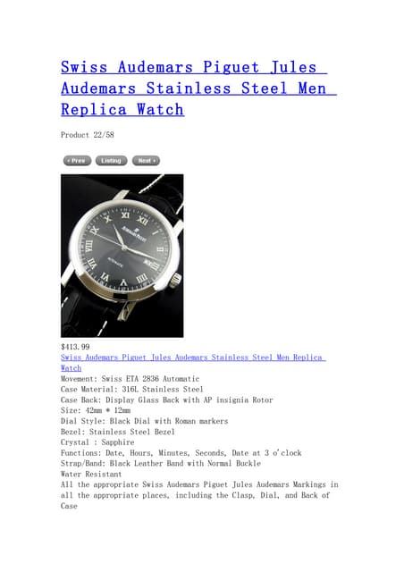 Swiss audemars piguet jules audemar...
