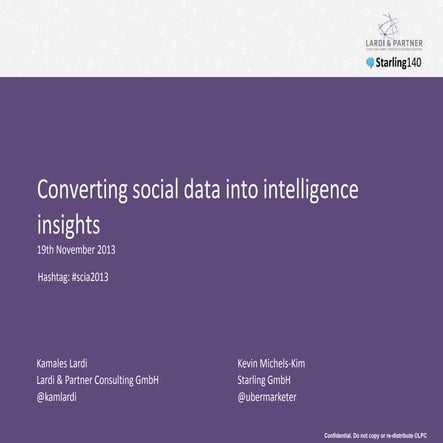 Using social media for competitive intelligence