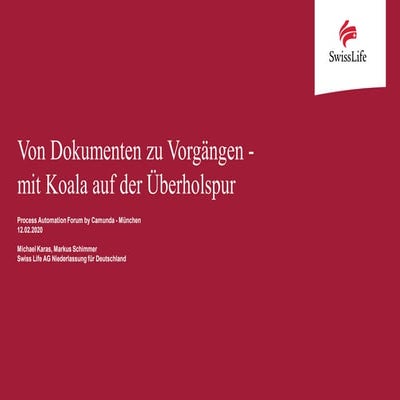 Process Automation Forum Munich, Swiss Life