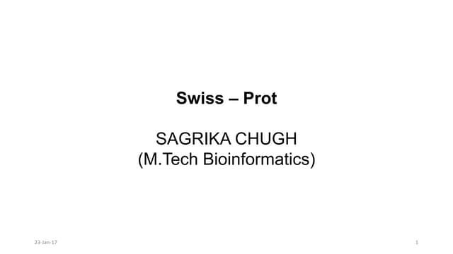 Swiss prot database