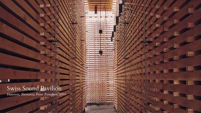 Swiss Sound Box ( Peter Zumthor )（Expo 2000, Hanover. Swiss