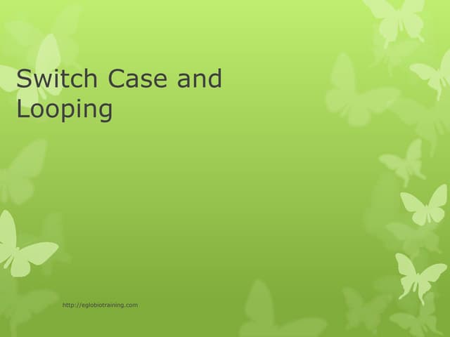 Switch case and looping kim