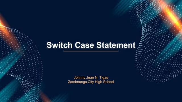Switch Case Statement in C++ Programming Language