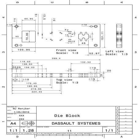 Switch frame F progressive die