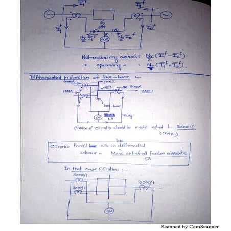 Switch gear notes on differential protection in power system | PDF