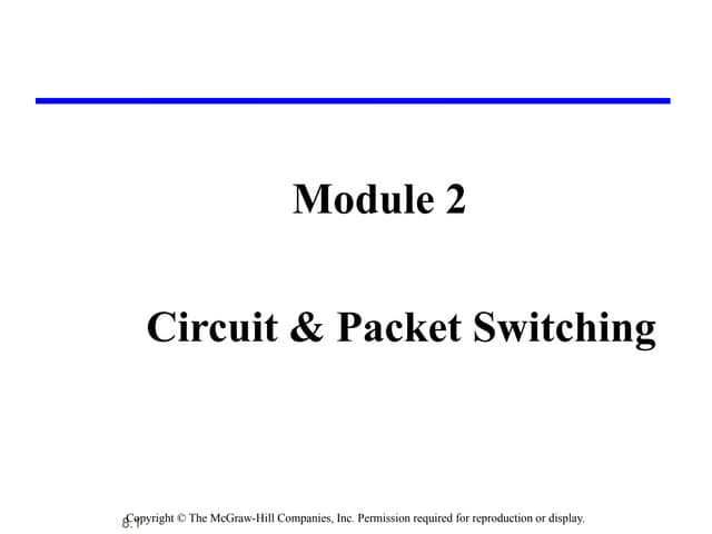 Computer Networks-Switching( Circuit, Packet)