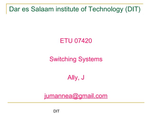 Switching  systems lecture1
