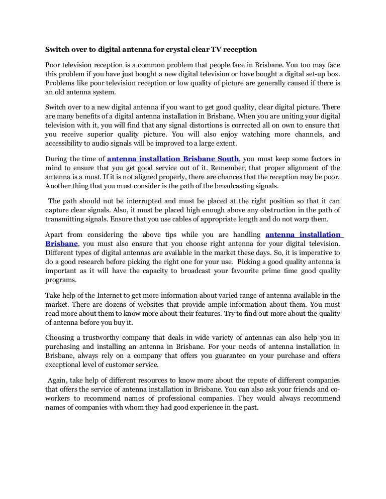 crystal clear tv antenna