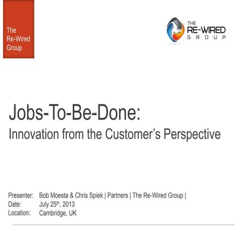 Jobs to be Done:Switch Workshop