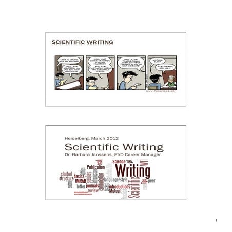 Scientific Writing Barbara Janssens 2012