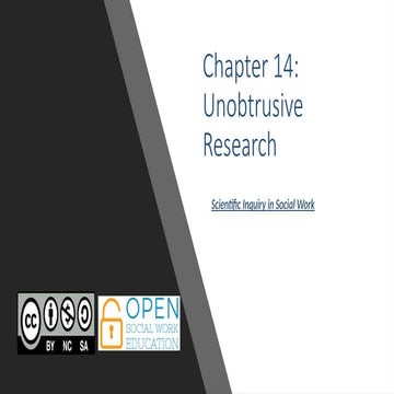 Unobtrusive Research Methods in Social Work: Techniques and ...