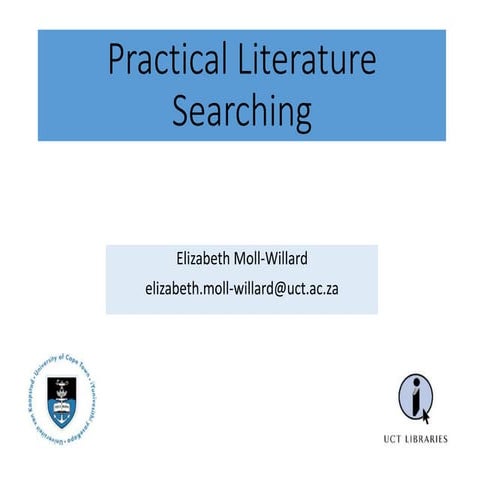 Social Work Masters Literature Review: Practical Searching