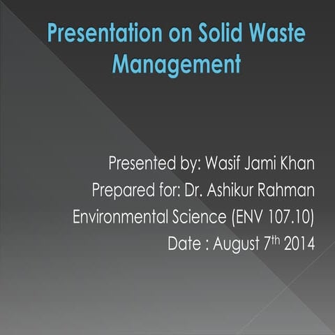 solid waste management in bangladesh