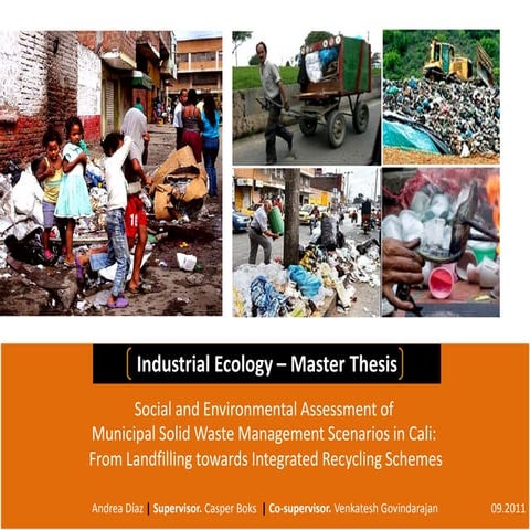 Social and Environmental Assessment of Solid Waste Management Scenarios in Cali