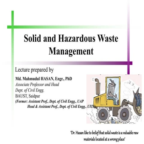 Solid waste disposal methods | PPTX