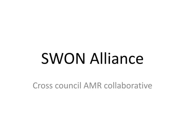 SWON Alliance Cross Council AMR Collaborative