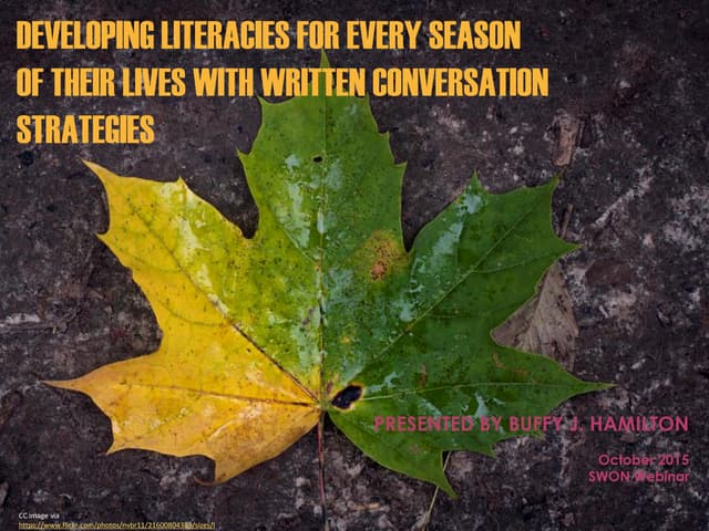 SWON Webinar:  Written Conversation...