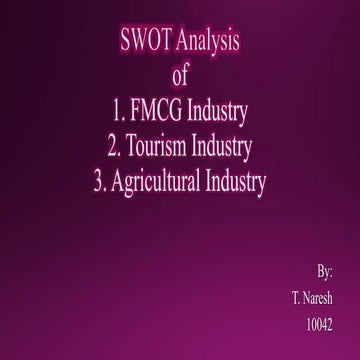 swot analysis of fmcg industry | DOC
