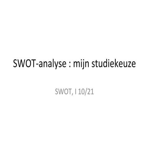 Swot Analyse
