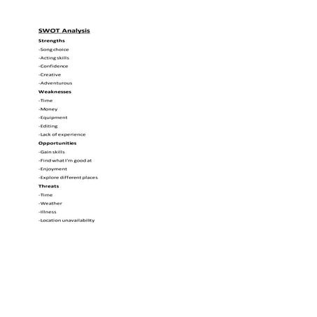 Swot analysis | DOCX