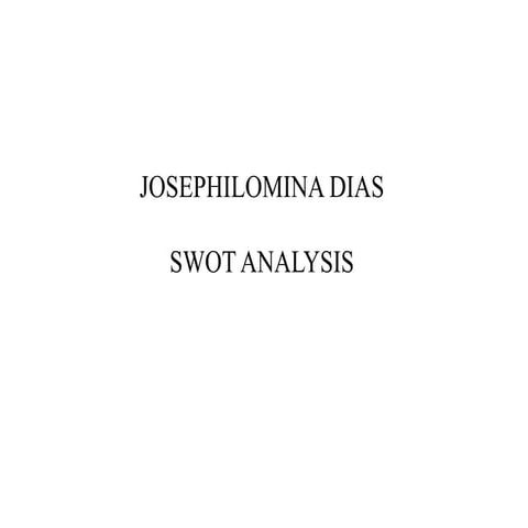 Swot) analysis