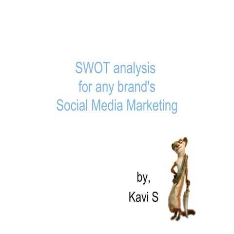 Swot analysis on social media marketing