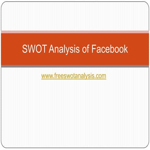 Swot Analysis of Facebook