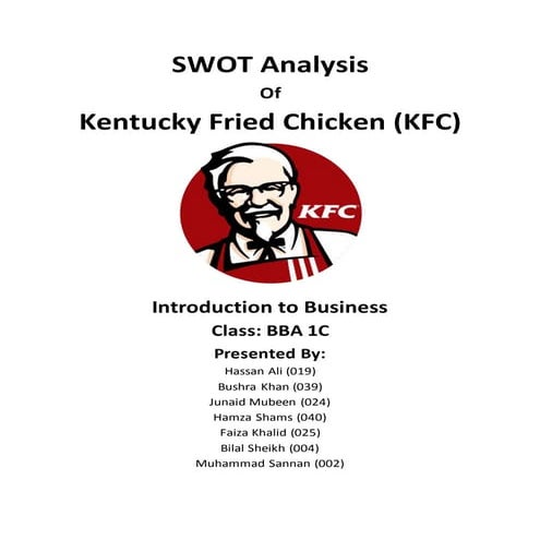 Swot analysis of kfc